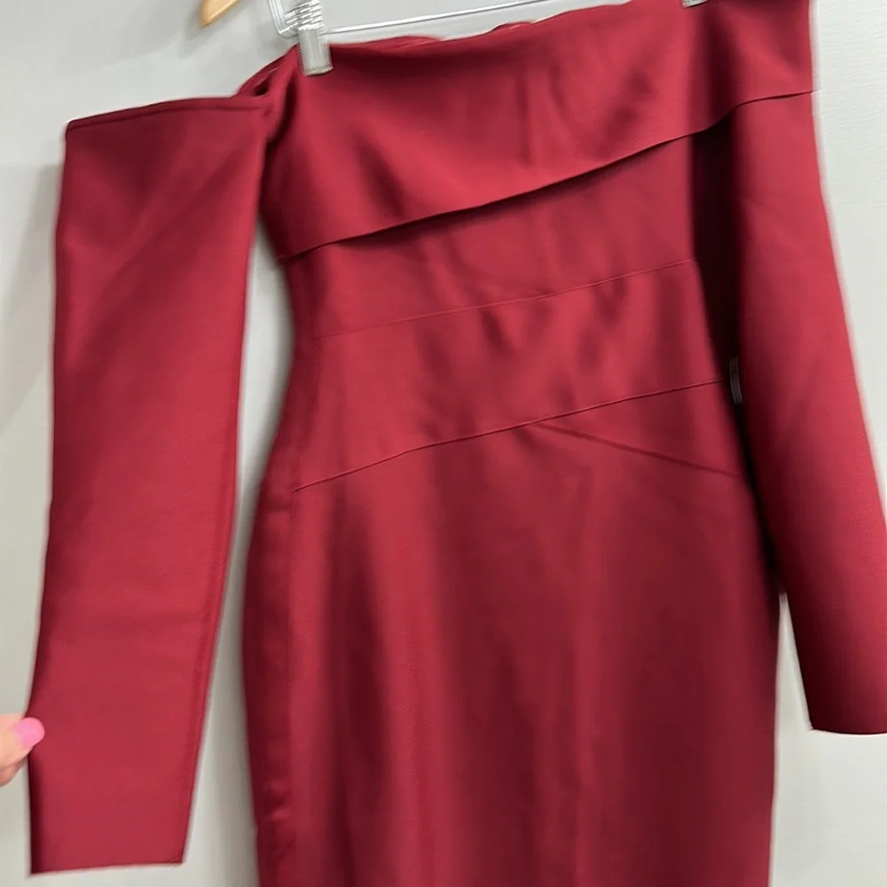 ALIEVA Shiva bandage dress maroon - Picture 7 of 15